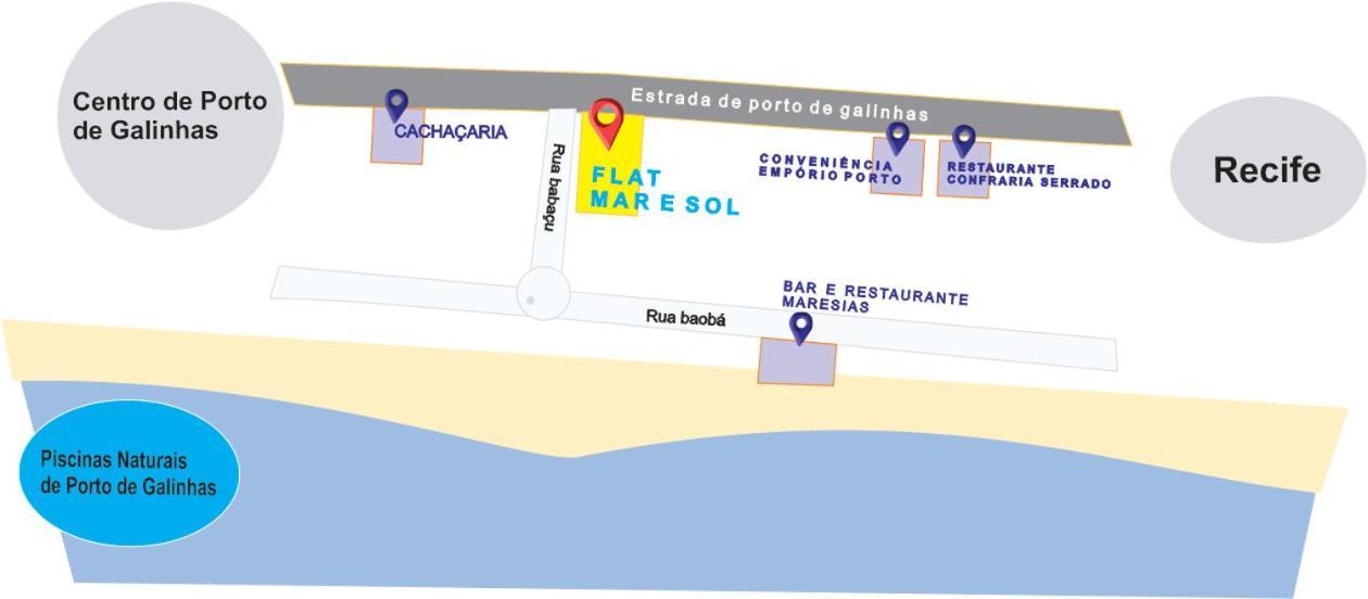 Ferienwohnung Flat Mar & Sol - Para 6 Pessoas Pôrto das Galinhas Exterior foto